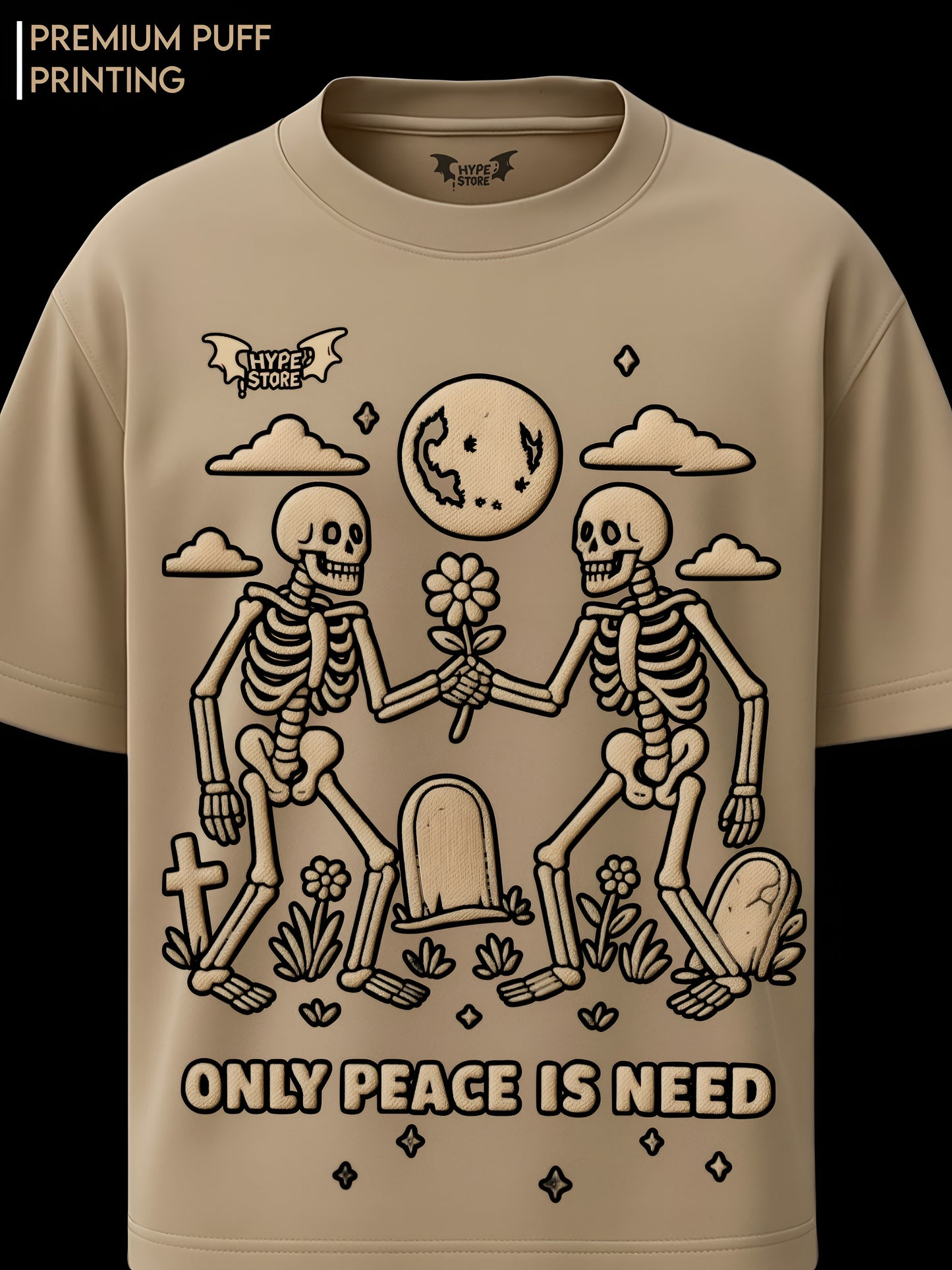 Peace Beyond The Grave Unisex Oversized Tshirt